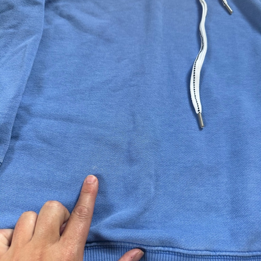 Aerie Oversized Hooded Sweatshirt Relaxed Comfy Classic Blue Size Medium - Picture 7 of 7